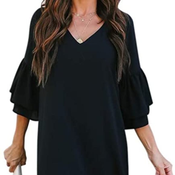 BELONGSCI | Dresses | Womens Vneck Bell 